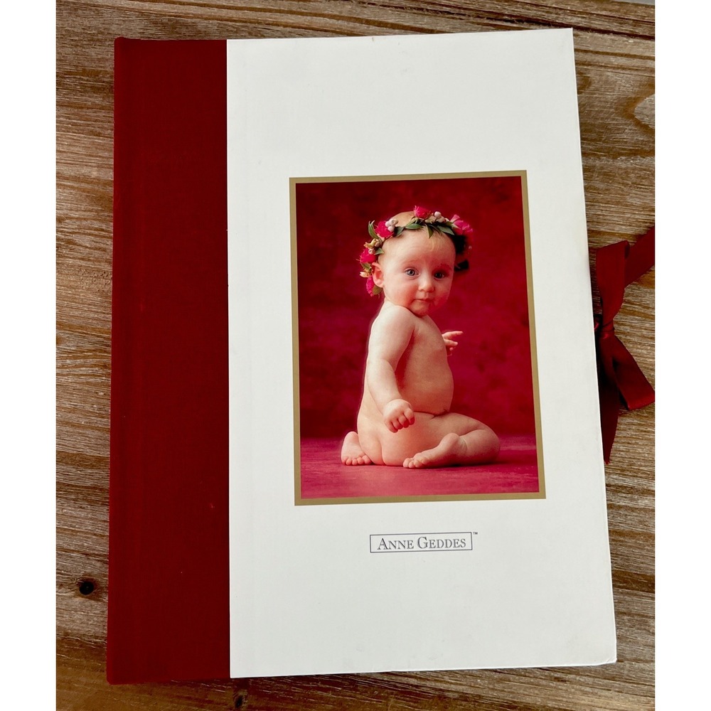 Vintage ANNE GEDDES "Plum Garland" Photo Album Baby Memory‎ Book Scrapbook 1997
